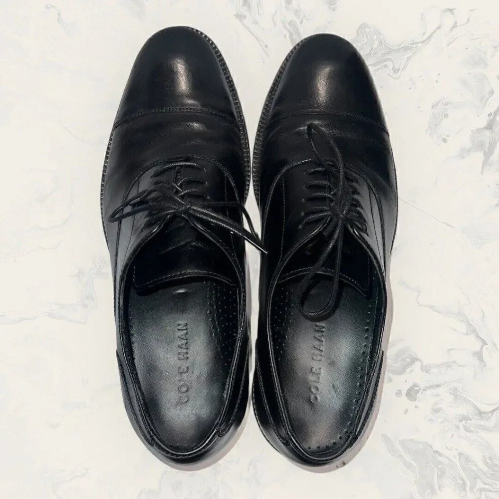 Cole Haan Men's Williams Cap Toe Oxford Black Dress Show Mens Size 9M C12202